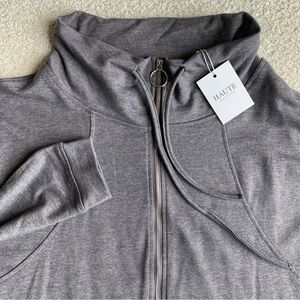 Haute Edition Gray Long Sleeve 1/2 Zip‎ Pullover Sweatshirt Women’s Size 1X
